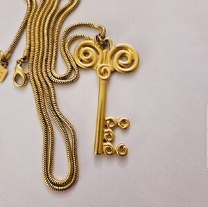 Anne Klein Gold Key Necklace